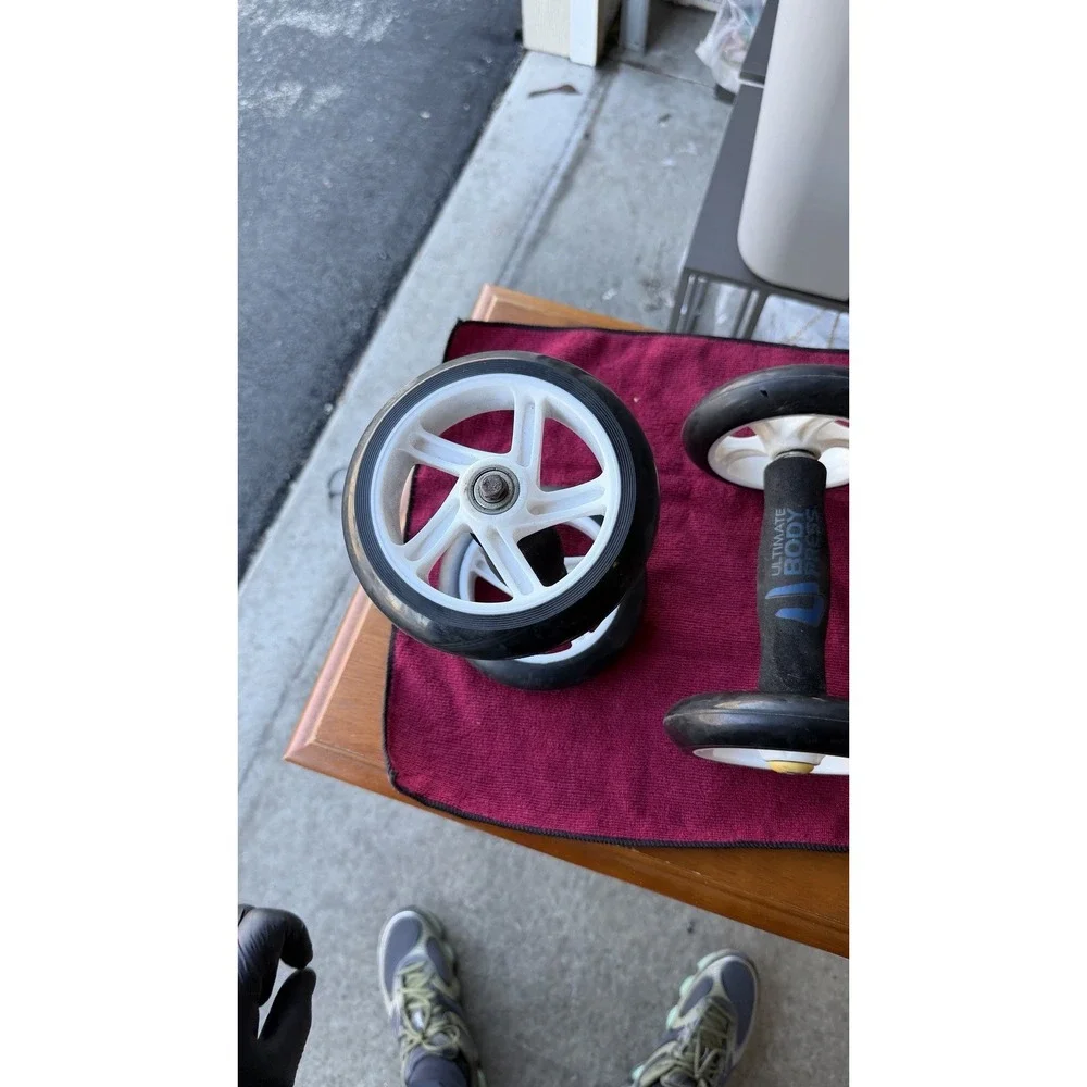 Ultimate Body Press Ab Wheel Roller Exercise Core Trainer Pair - Picture 5 of 12
